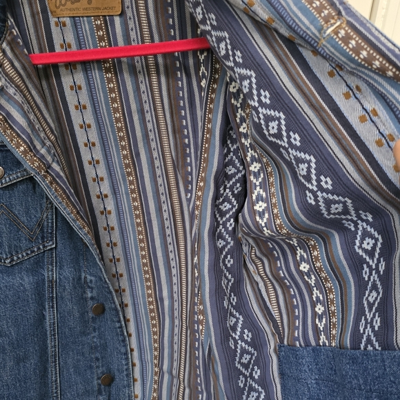 Wrangler Blue Denim Men Jacket Size M-Very Good Condition - Picture 6 of 17
